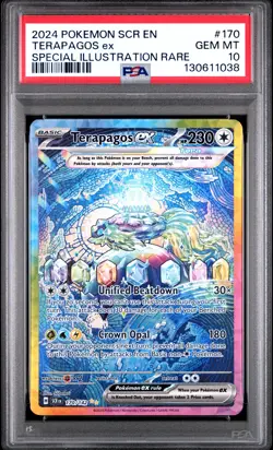 Pokemon Terapagos ex 170/142 Sv07 Stellar Crown SIR Rare 170 GEM MINT PSA 10 - Image 1