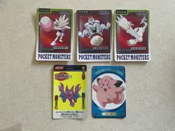 Pokemon Vintage Japanese assorted non-tcg lot! 5 Cards Total! NM-HP - Image 1