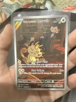 Pokemon TCG Team Rockets Meowth Card 203/182 Destined Rivals Set - Image 1