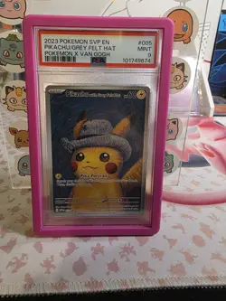 Pokemon Card PSA 9 Pikachu with Grey Felt Hat SVP 085 Van Gogh Promo WITH GUARD - Image 1