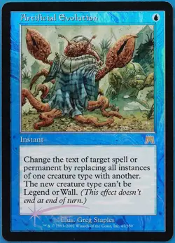 Artificial Evolution FOIL Onslaught PLD Blue Rare MTG CARD (ID# 509093) ABUGames - Image 1