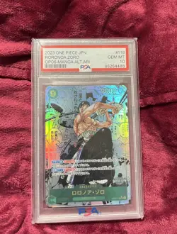 Parallel MANGA ART Japanese PSA One Piece Card Zoro OP06 #118 GEM MT 10 Sec - Image 3