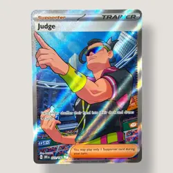 Pokemon TCG - Judge 222/182 Ultra Rare Holo Card - Destined Rivals (NM) - Image 1