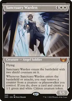 Sanctuary Warden - Foil Showcase Streets of New Capenna NM MTG - Image 1