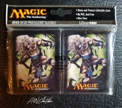 MTG Magic The Gathering 80 Ultra Pro Deck Protector Sleeves Ajani - Image 1
