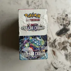Pokemon Stellar Crown Half Booster Box Unopened Damage Seal - Image 1