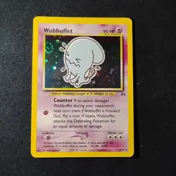 Pokemon TCG Wobbuffet 16/75 Neo Discovery Unlimited Holo Rare Swirl LP - Image 1