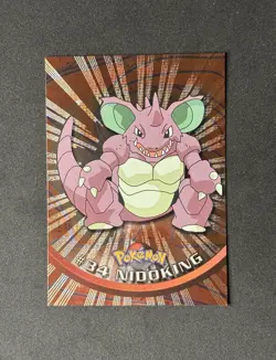 Nidoking #34 Pokemon Topps Pokemon TV Animation Foil - Image 1