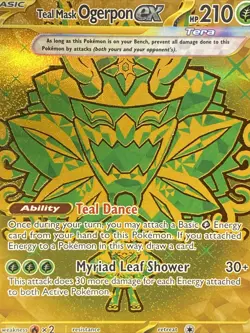 Teal Mask Ogerpon ex 177/131 Pokemon TCG Sv: Prismatic Evolutions Hyper Rare - Image 2