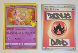 Mew 011/025 Holo LP Celebrations 2021 Pokemon TCG & Bonus Card - Image 1