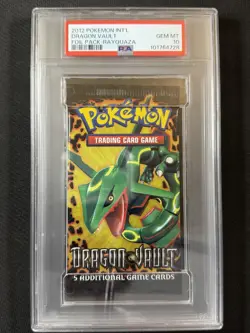 Pokemon Cards PSA 10 Gem Mt POP 6 Dragons Vault Foil Pack Rayquaza B&W 2012 - Image 1