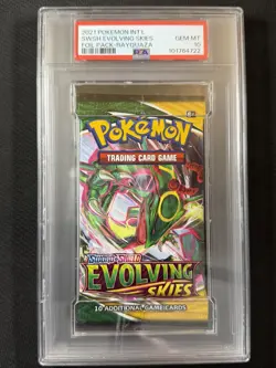 Pokemon Cards PSA 10 Gem Mt Evolving Skies Foil Pack Rayquaza Swsh 2021 Rare - Image 1
