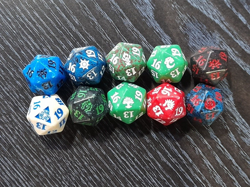 MTG, Ravnica Guild Kit, Spindown D20 dice Complete Set (10 dice in total) - Image 1