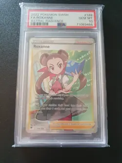 Pokemon TCG Roxanne Astral Radiance Trainer Full ART 188/189 PSA 10 GEM Mint - Image 1