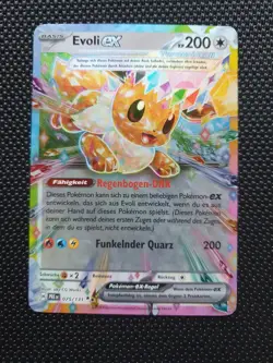 Pokemon Karte Evoli EX 075/131 Prismatische Entwicklungen Holo EX Deutsch NM - Image 1