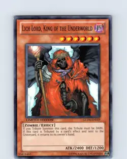 Yu-Gi-Oh TCG Lich Lord, King Of The Underworld GLD4-EN019 Limited Edition NM - Image 1