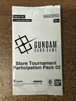Gundam Card Game *Store Tournament Participation Pack 02* Sealed Promo Pack - Image 1