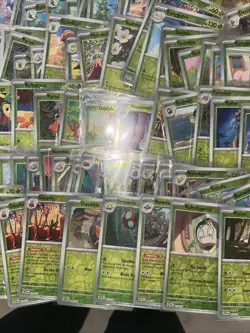 350+ Pokemon Reverse Holo Foil Card Lot Grass Energy Type Oddish Weepinbell + - Image 4