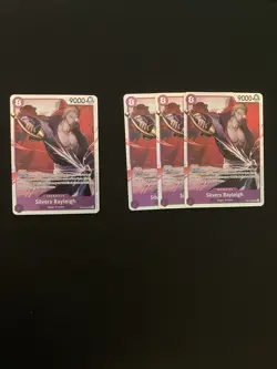 4X OP13-066 Silvers Rayleigh SR Playset Card Game One Piece TCG English - Image 1