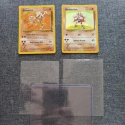Hitmonchan 7/102 Holo Base Set/Hitmonlee 22/62 Jungle Non Holo Pokemon Cards MP - Image 1