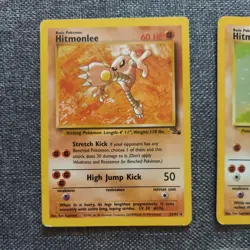Hitmonchan 7/102 Holo Base Set/Hitmonlee 22/62 Jungle Non Holo Pokemon Cards MP - Image 2