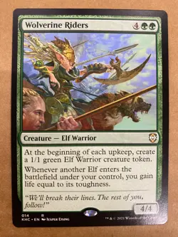 MTG 1x Wovlerine Riders # 14 Commander Kladheim Magic the Gathering Card x1 NM - Image 1