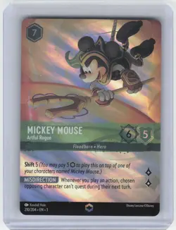 2023 Disney Lorcana Mickey Mouse The First Chapter Enchanted #210 Lightly Played - Image 1