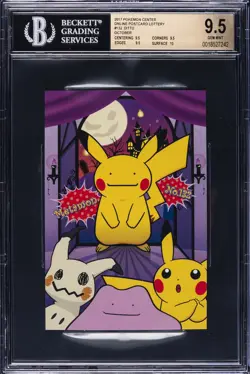 2017 POKEMON CENTER ONLINE POSTCARD LOTTERY OCTOBER #132 DITTO BGS 9.5 - Image 1