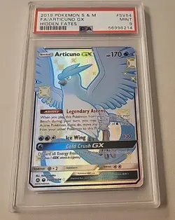 Articuno GX HIDDEN FATES Shiny Vault SV54/SV94 2019 PSA 9 Pokemon TCG - Image 1