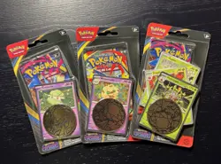 Pokemon TCG Phantasmal Flames Single Pack Blisters Cottonee Whimsicott Hydrapple - Image 1