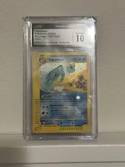 CGC Gem Mint 10 Skyridge Vaporeon H31 Pokemon - Image 3