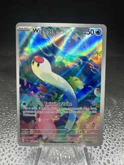 Pokemon TCG Wiglett 206/198 Scarlet & Violet Base Illustration Rare Full Art NM - Image 1