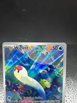 Pokemon TCG Wiglett 206/198 Scarlet & Violet Base Illustration Rare Full Art NM - Image 3