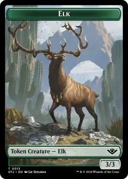 MTG NM Elk Token #13 Outlaws of Thunder Junction - Image 1