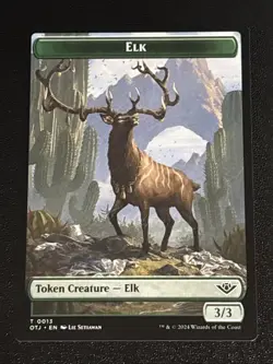 MTG Outlaws of Thunder Junction Elk/Plot Double-Sided Token 0013/0020 NM - Image 1
