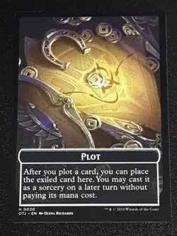 MTG Outlaws of Thunder Junction Elk/Plot Double-Sided Token 0013/0020 NM - Image 2