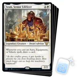 SRAM, SENIOR EDIFICER X4 Kamigawa: Neon Dynasty: Commander Magic MTG MINT CARD - Image 1