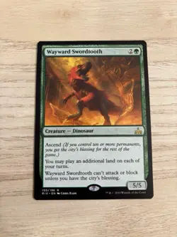 Wayward Swordtooth RIX 150 Rivals of Ixalan MTG English Magic Card NM - Image 1