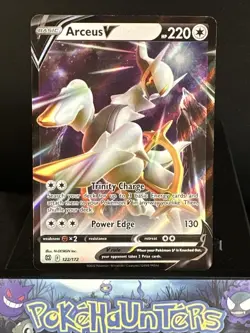Pokemon Card Arceus V 122/172 Half Art Brilliant Stars Near Mint - Image 1