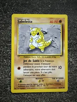 SABELETTE COMMUNE - POKEMON 62/102 SET DE BASE EDITION 2 NEUF FR - Image 1