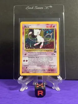 Pokemon TCG Mew 2000 WOTC Black Star Promo 9 Holo League Pokemon Card SWIRL - Image 1