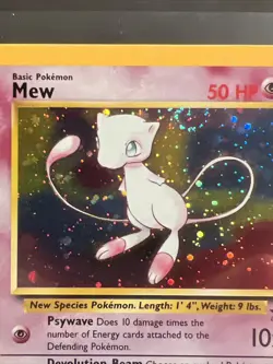 Pokemon TCG Mew 2000 WOTC Black Star Promo 9 Holo League Pokemon Card SWIRL - Image 2