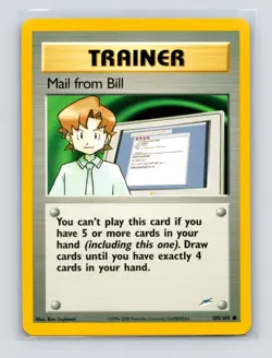 Pokemon TCG Mail from Bill 105/105 Neo Destiny Unlimited MP - Image 1