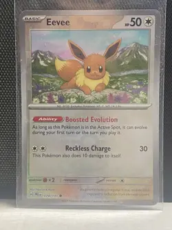Scarlet And Violet Prismatic Evolutions Eevee Pokeball Card. - Image 1