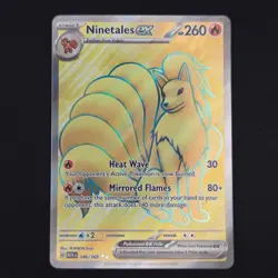 Pokemon TCG Card Ninetales ex 186/165 S&V 151 Ultra Rare Full Art - NM - Image 1