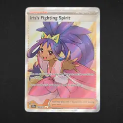 Pokemon TCG Card Iris’s Fighting Spirit 180/159 Journey Together Ultra Rare - NM - Image 1
