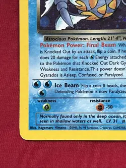Dark Gyarados 8/82 Holo Shiny Card Excellent Condition Pokemon (T97) - Image 5