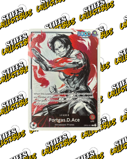 One Piece Card TCG Portgas D. Ace Alt Art Leader OP03-001 Pillars of Strength - Image 1
