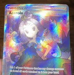 Pokemon Trainer Acerola (Full Art) Card 142/147 Burning Shadows Holo - Image 3