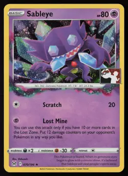 Pokemon Sableye 070/196 Prize Pack Series Cards Cosmo Holo Pack Fresh - NM - Image 1